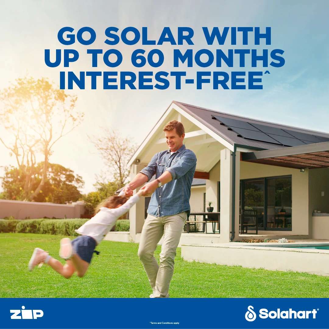 60 months interest free finance on residential solar systems from Solahart Geelong